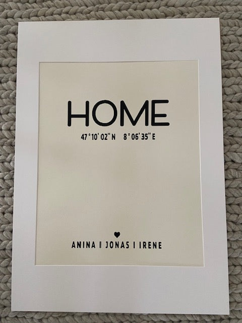 Schriftenbild - home