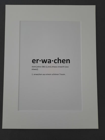 Schriftenbilder - erwachen