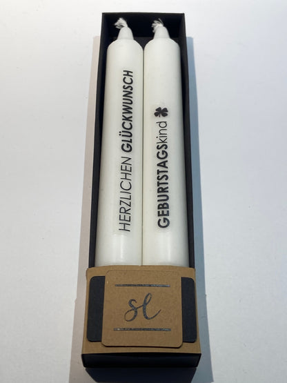 Schriftenkerzen -Geburtstagskind